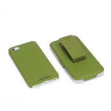 Walleva Green Shock Resistant+Holster Case For iPhone 5/5S With Belt Clip